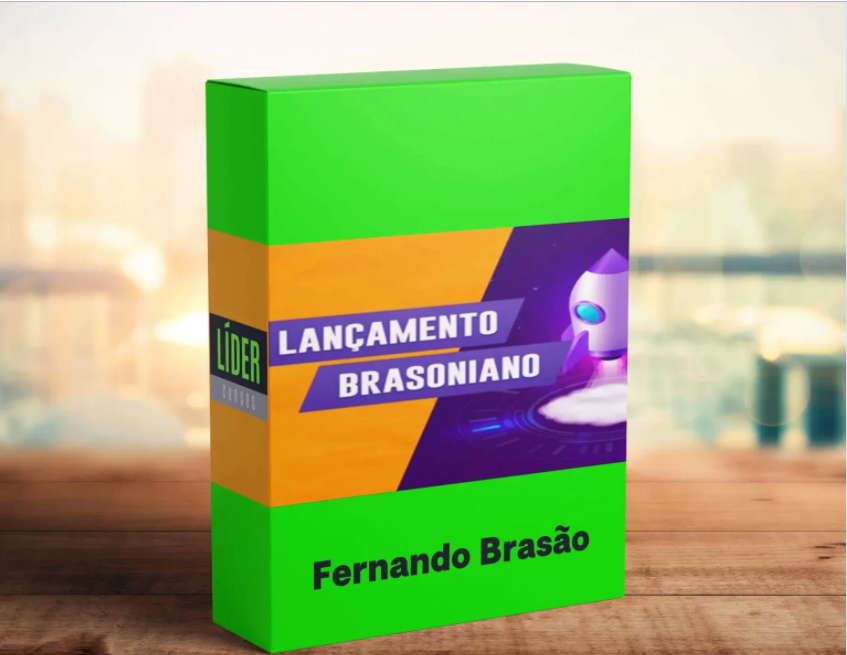 Fernando Brasão apresentando o curso Lançamento Brasoniano sobre estratégias de lançamento e tráfego pago.