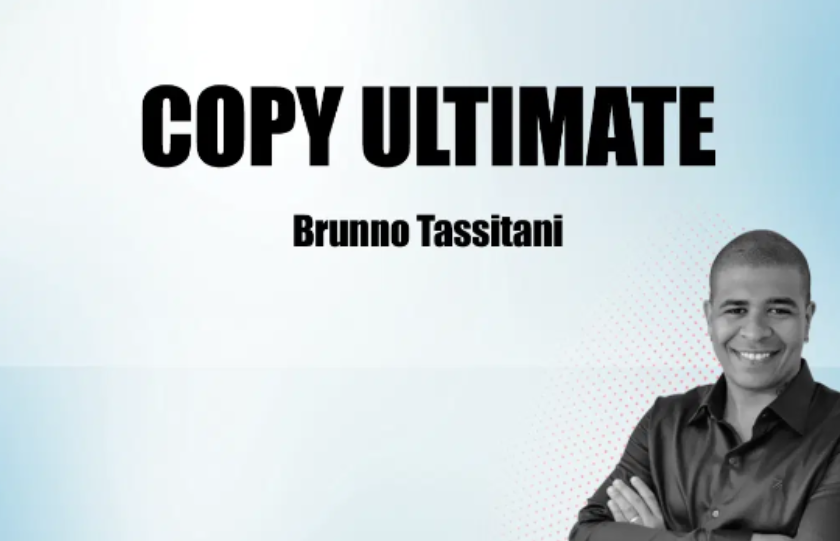 Bruno Tassitani ensinando técnicas de copywriting e vendas no curso Copy Ultimate