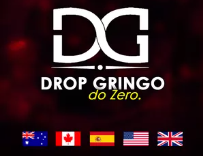 Logo do curso Drop Gringo de Luciano Galhardo para vendas internacionais