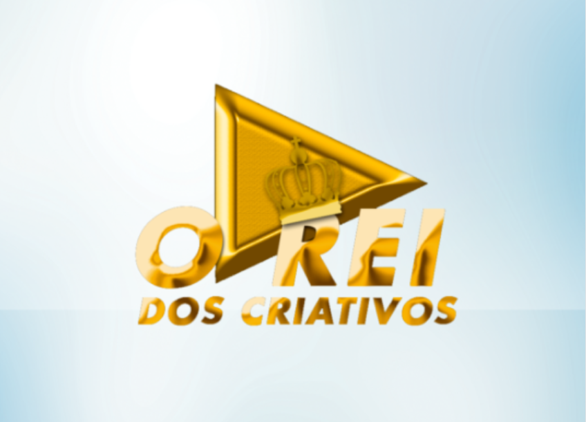 Gabriel de Souza, criador do curso O Rei dos Criativos, demonstrando softwares de design em um computador com gráficos vibrantes e animados ao redor, representando o sucesso em redes sociais.