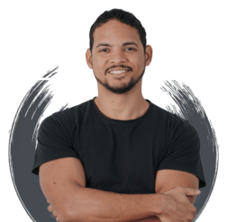 Capa do curso Black Belt 10x SEO de Bruno Medeiros com elementos de SEO Técnico e Copywriting