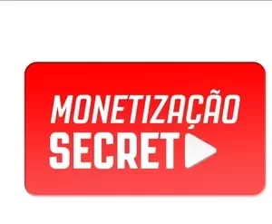 Capa do curso Monetização Secreta de Denis Bai com elementos de YouTube e sucesso financeiro