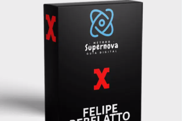Capa do curso Método Super Nova Felipe Rebelatto com foco em crescimento de seguidores no Instagram.