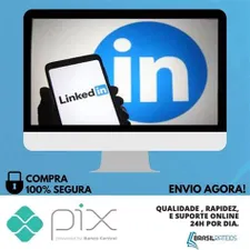 Capa do curso Método LinkedIn Lucrativo de Daniel Scott com ícones de crescimento e dinheiro