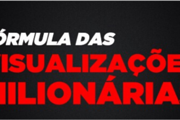 Capa do Curso Fórmula das Visualizações Milionárias Joba com ícones de gráficos e curtidas.