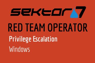 Curso Sektor7 RED TEAM Operator - Cybersegurança Avançada