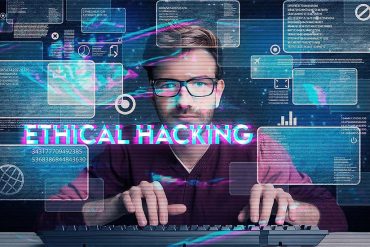 Captação profissional de um cenário de codificação de Ethical Hacking, com foco em segurança cibernética.