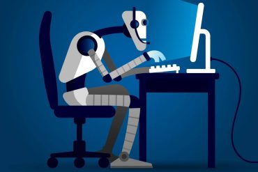 Bootcamp Analista Machine Learning IGTI: Jovem trabalhando com gráficos de dados e IA.