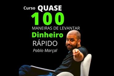 Capa do curso "100 Maneiras de Levantar Dinheiro" de Autor Fictício, focado em finanças e empreendedorismo.