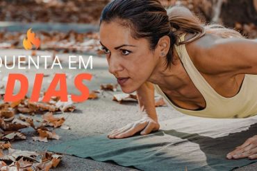 Capa do curso Esquenta em 7 Dias BTFIT com ícones de fitness e resultados rápidos