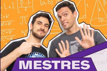 Capa do curso Mestres do ENEM Ciências da Natureza com ícones de biologia, química e física.