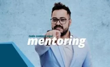 Logo da Mentoria X1 Rennan Rebouças com ícones de marketing digital