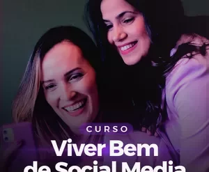 Capa do Curso Social Media de Sucesso por Amigas do Marketing com ícones de redes sociais