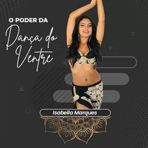Bailarina Isabella Marques ensinando Dança do Ventre em curso online