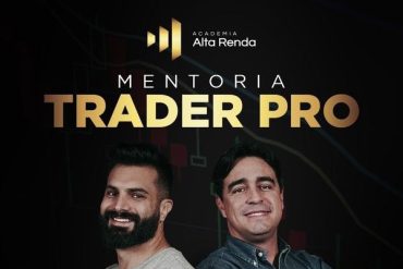 Capa da Mentoria Trader Pro da Academia Alta Renda com gráficos de investimento e símbolo de alta renda