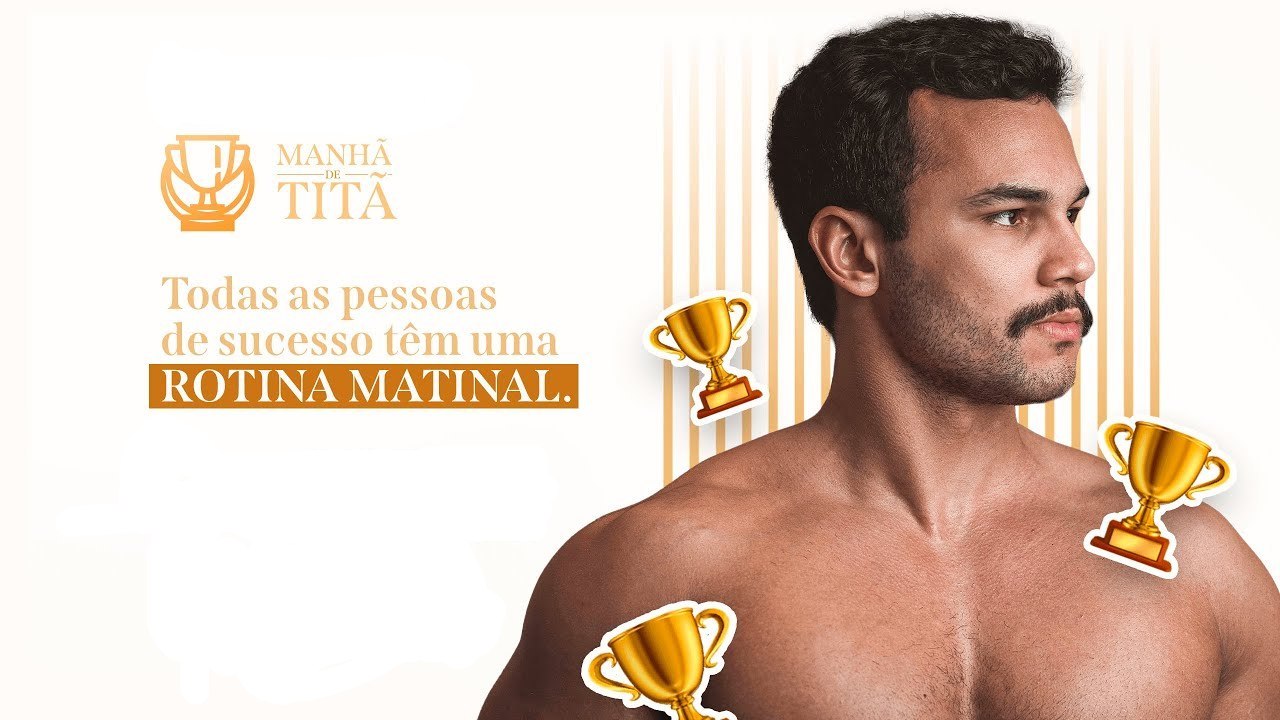 Capa do curso Manhã de Titã de Lucas Maia Maciel com ícones de produtividade e energia