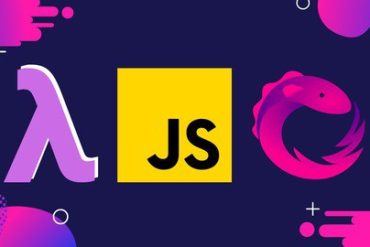 Desenvolvedor codificando JavaScript funcional e reativo em um ambiente moderno.