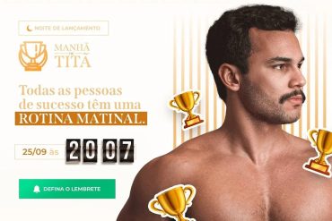 Capa do curso Manhã de Titã Lucas Maia Maciel com elementos de alta performance matinal