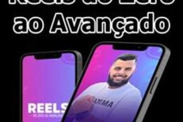 Capa do curso Reels do Zero ao Avançado de Ricardo Maxxima, mostrando um celular com um vídeo de Reels viral e gráficos de crescimento de seguidores.