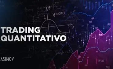 Capa do curso Trading Quantitativo Asimov Academy 2022 com gráficos e dados financeiros