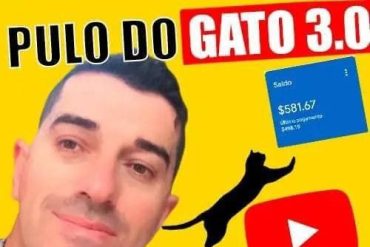 Capa do Curso Pulo do Gato 3.0 com design moderno e elementos de crescimento do YouTube