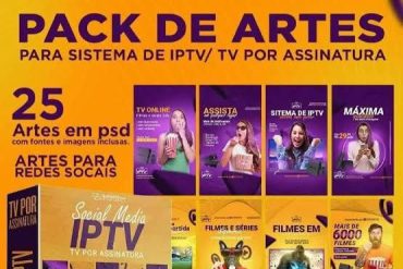 Pack Artes Editáveis IPTV para Download - Design Profissional