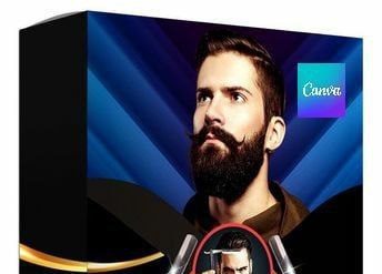 Mega Pack Barbearia Canva com templates de design profissional para redes sociais e marketing.
